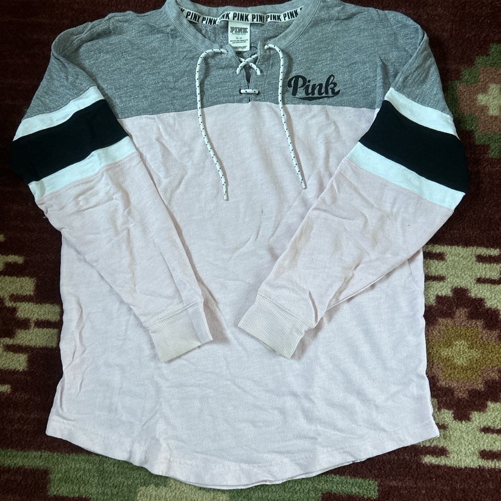 Victoria's Secret Pink and Gray Sweatshirt